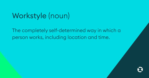 Dictionary definition: workstyle (noun) – The completely self-determined way in which a person works. 